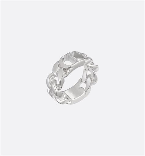 CD Icon Chain Link Ring Silver 